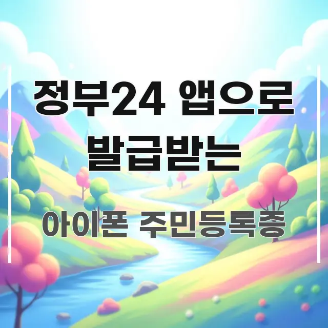 정부24 앱으로 발급받는 한 번에 이해되는 깔끔한 인포그래픽 표지 - 가독성을 높이는 이미지