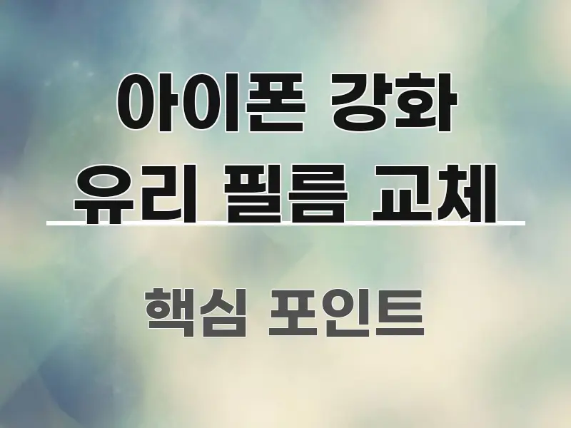 아이폰 강화 유리 필름 교체 요점만 뽑아낸 블로그 섹션 구분 이미지 - 활용 예시 이미지